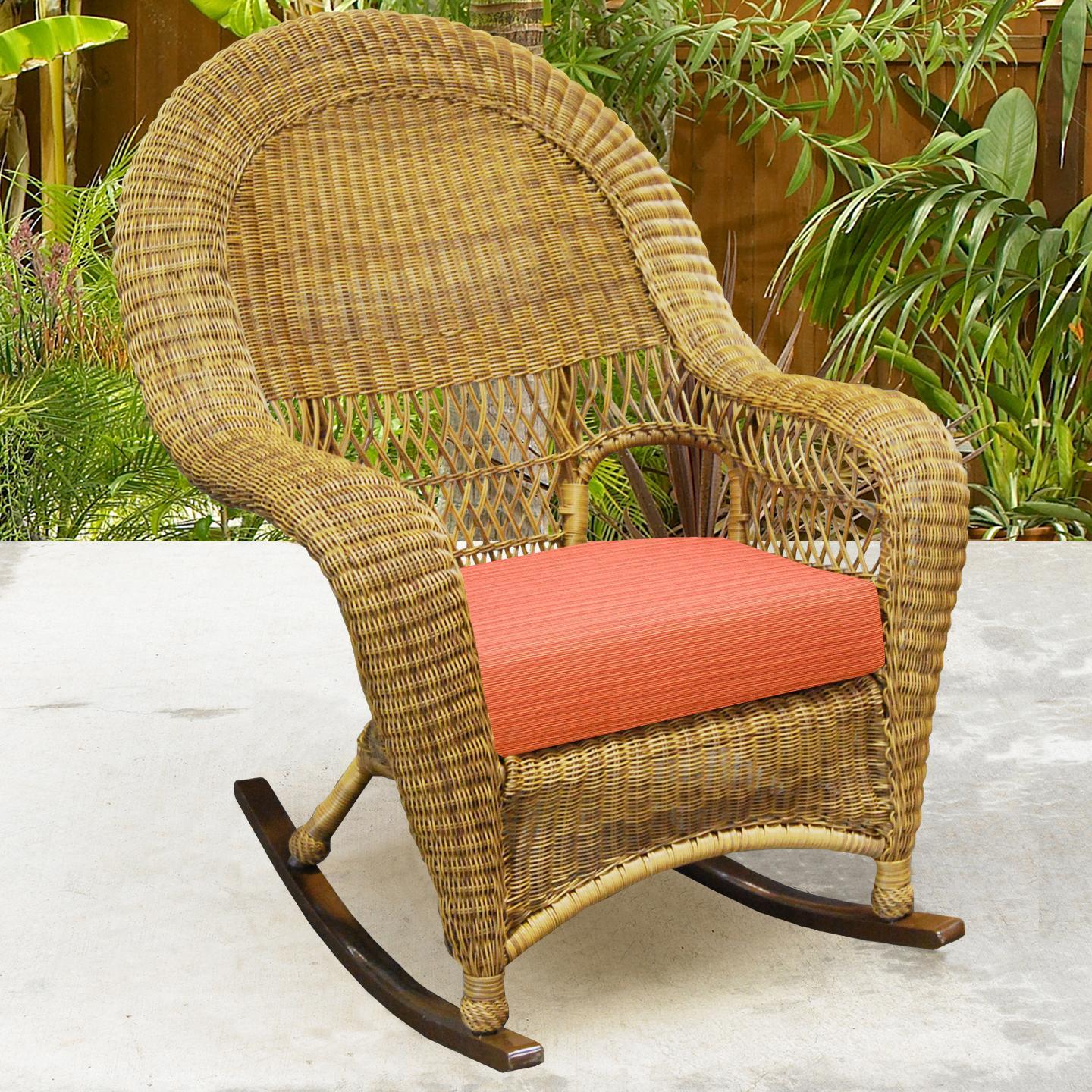 NorthCape International Charleston High Back Wicker Rocker Becker